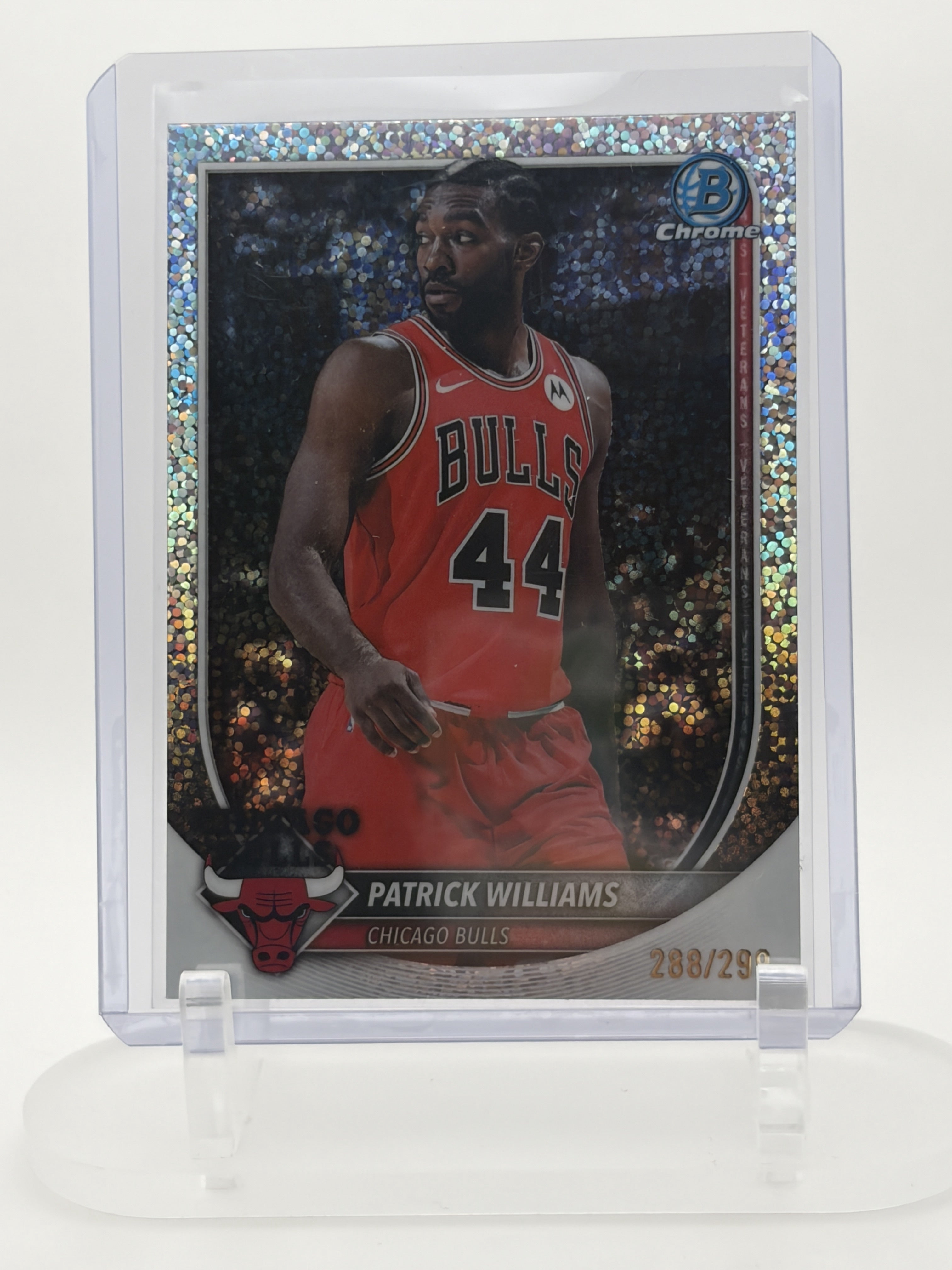 2025-26 Bowman #BCV-158 Patrick Williams Chrome Speckle Refractor /299
