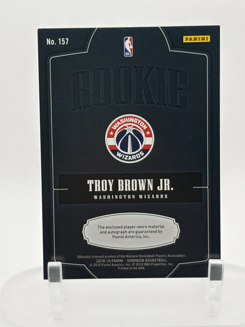 2018-19 Panini Dominion Troy Brown Jr. Rookie Jersey On Card Auto Autograph /199