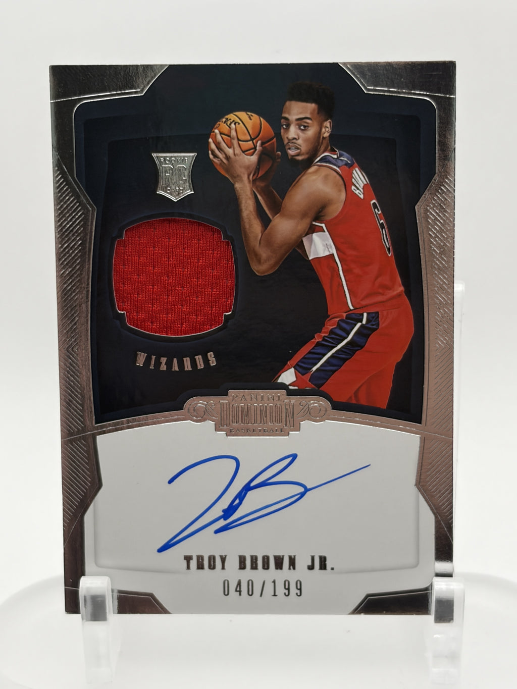 2018-19 Panini Dominion Troy Brown Jr. Rookie Jersey On Card Auto Autograph /199