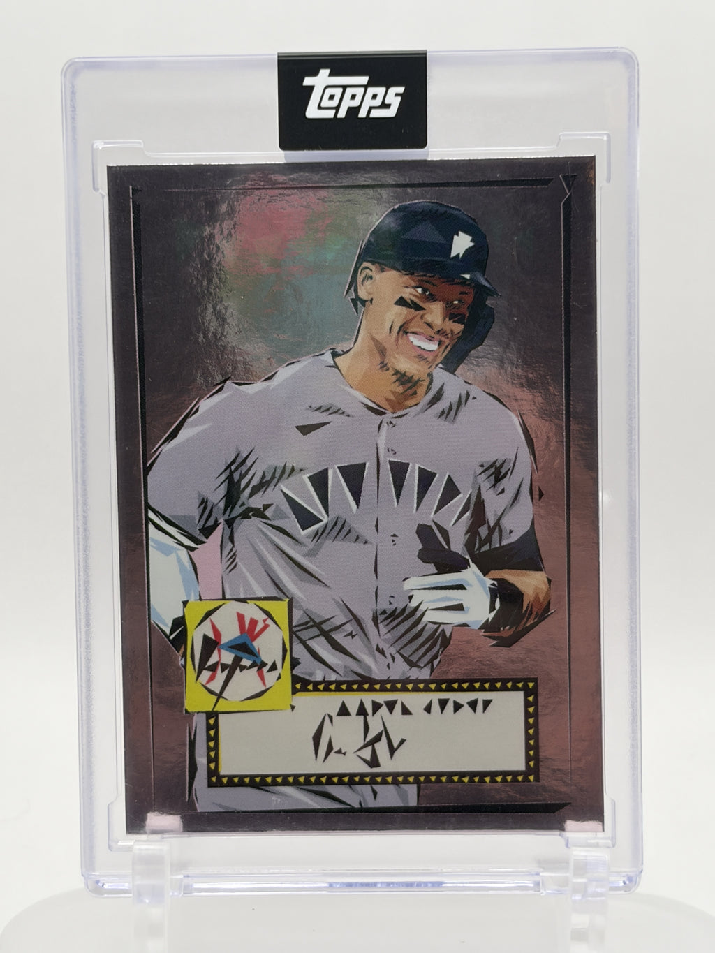 2022 Topps x Naturel 1952 Topps #A-9 Aaron Judge Art Silver Foil Gum Back /199
