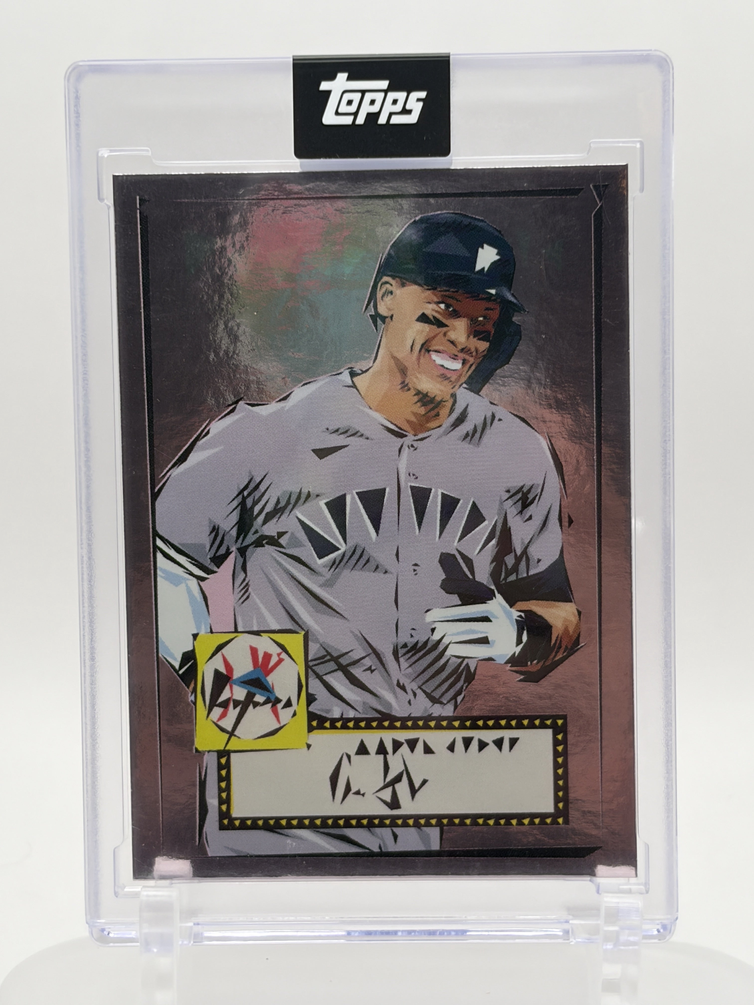 2022 Topps x Naturel 1952 Topps #A-9 Aaron Judge Art Silver Foil Gum Back /199