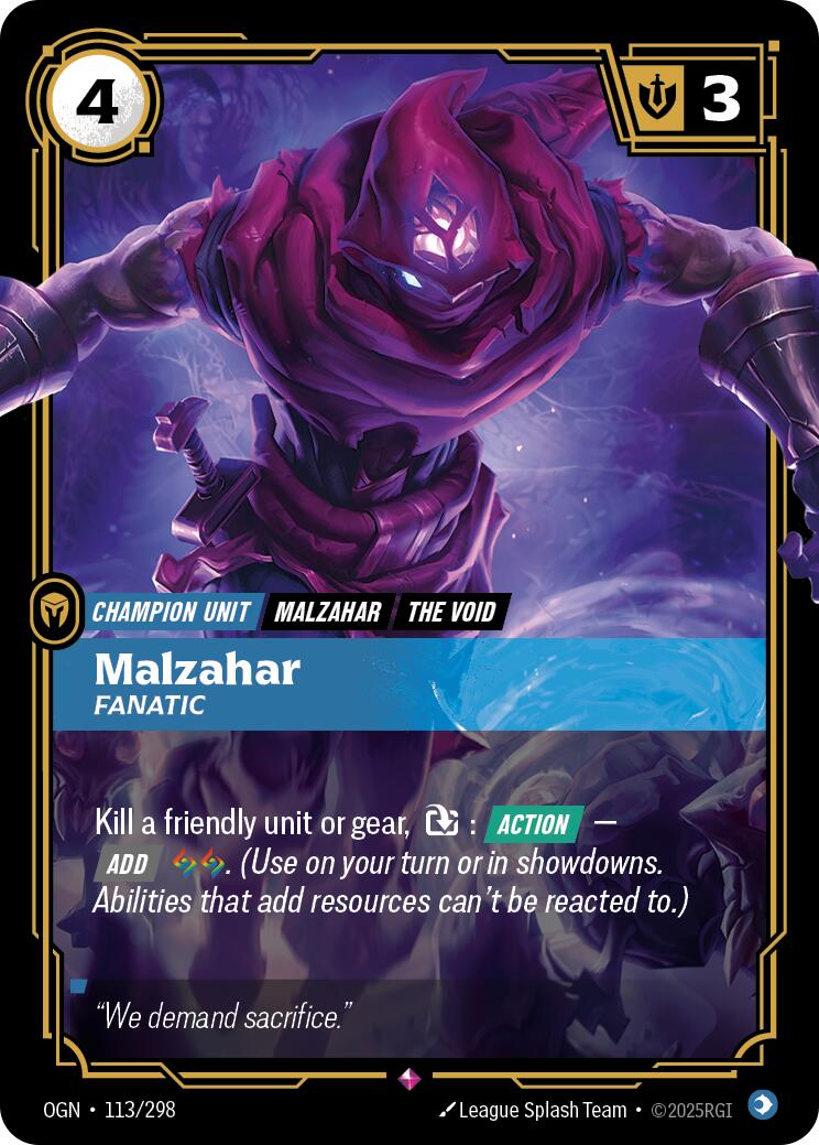Malzahar, Fanatic