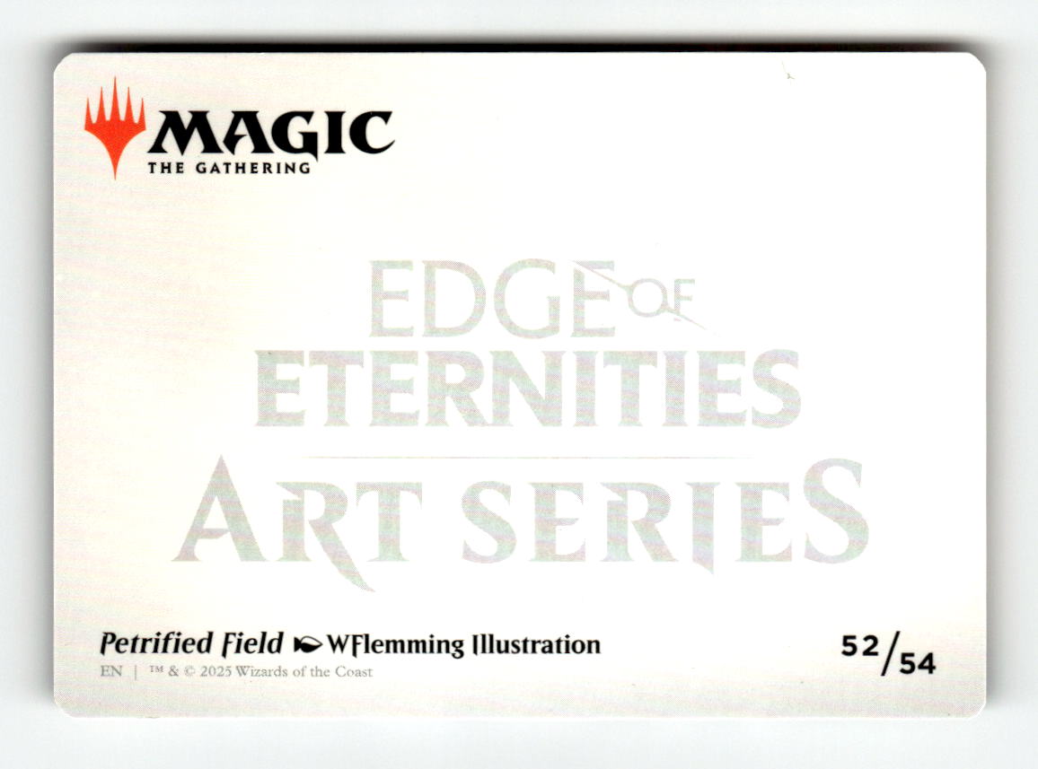 Petrified Field Art Card (Gold-Stamped Signature) (Back)
