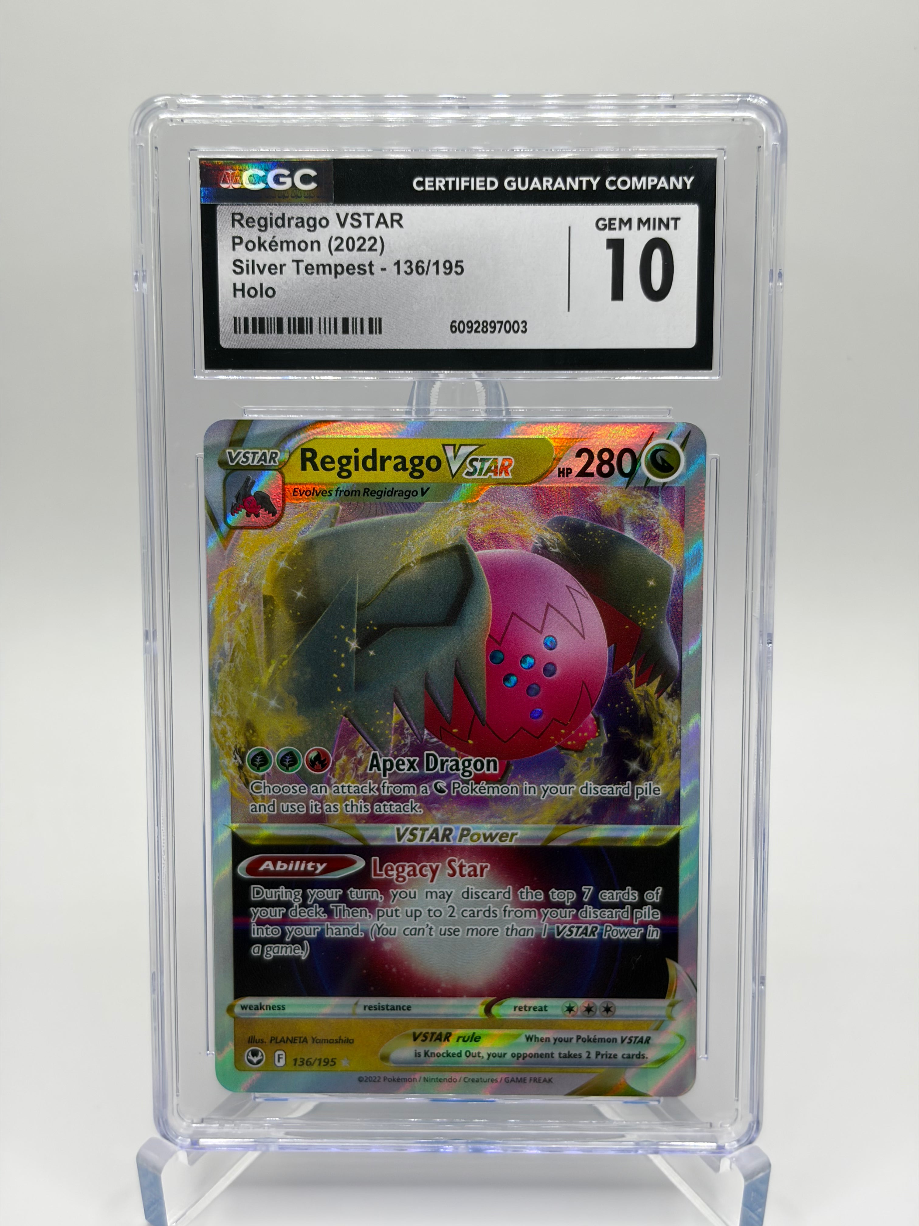 CGC Gem Mint 10 - Regidrago VSTAR | Silver Tempest 136/195