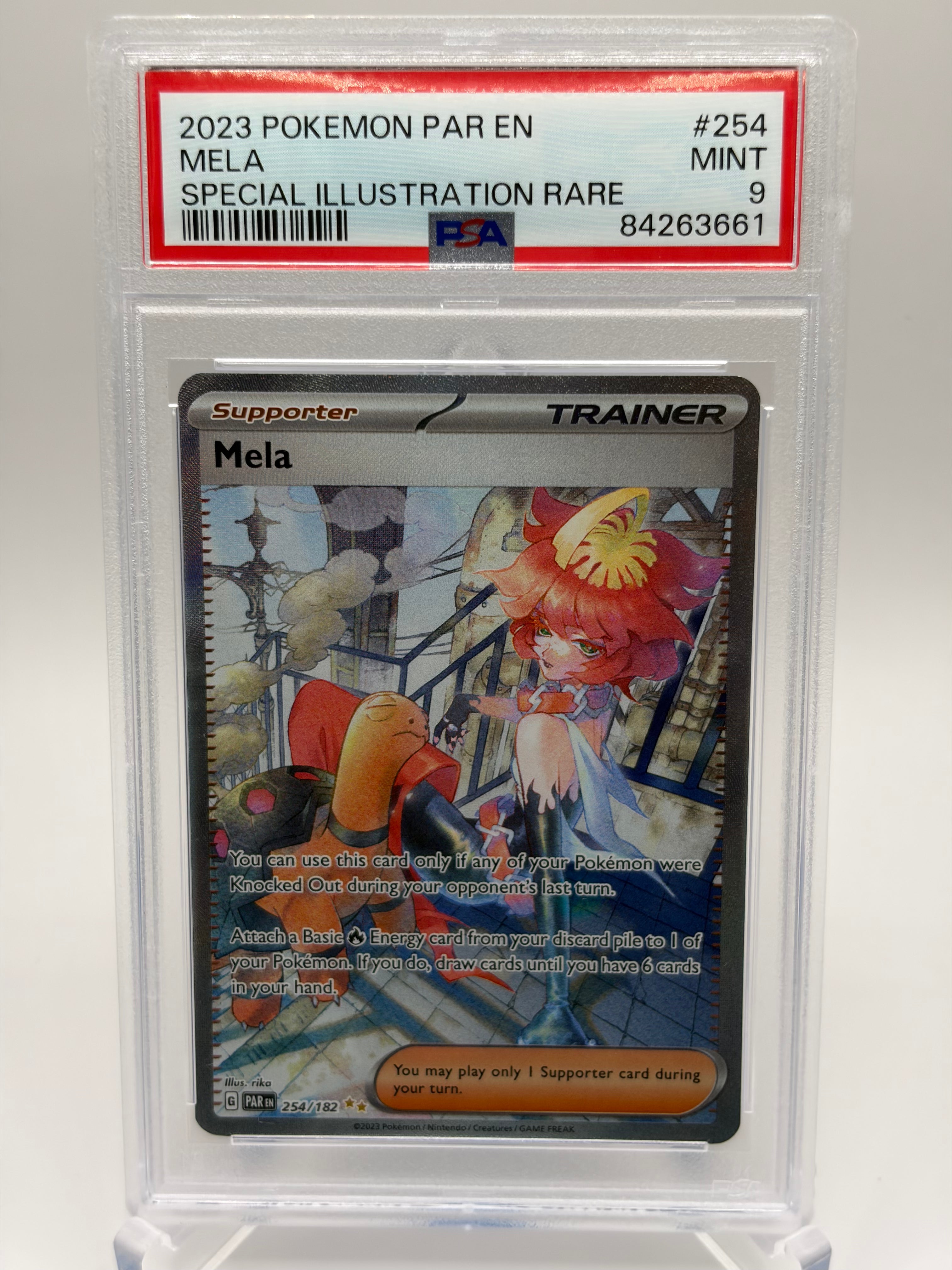 Mela #254 Paradox Rift Special Illustration Rare - PSA 9 Mint