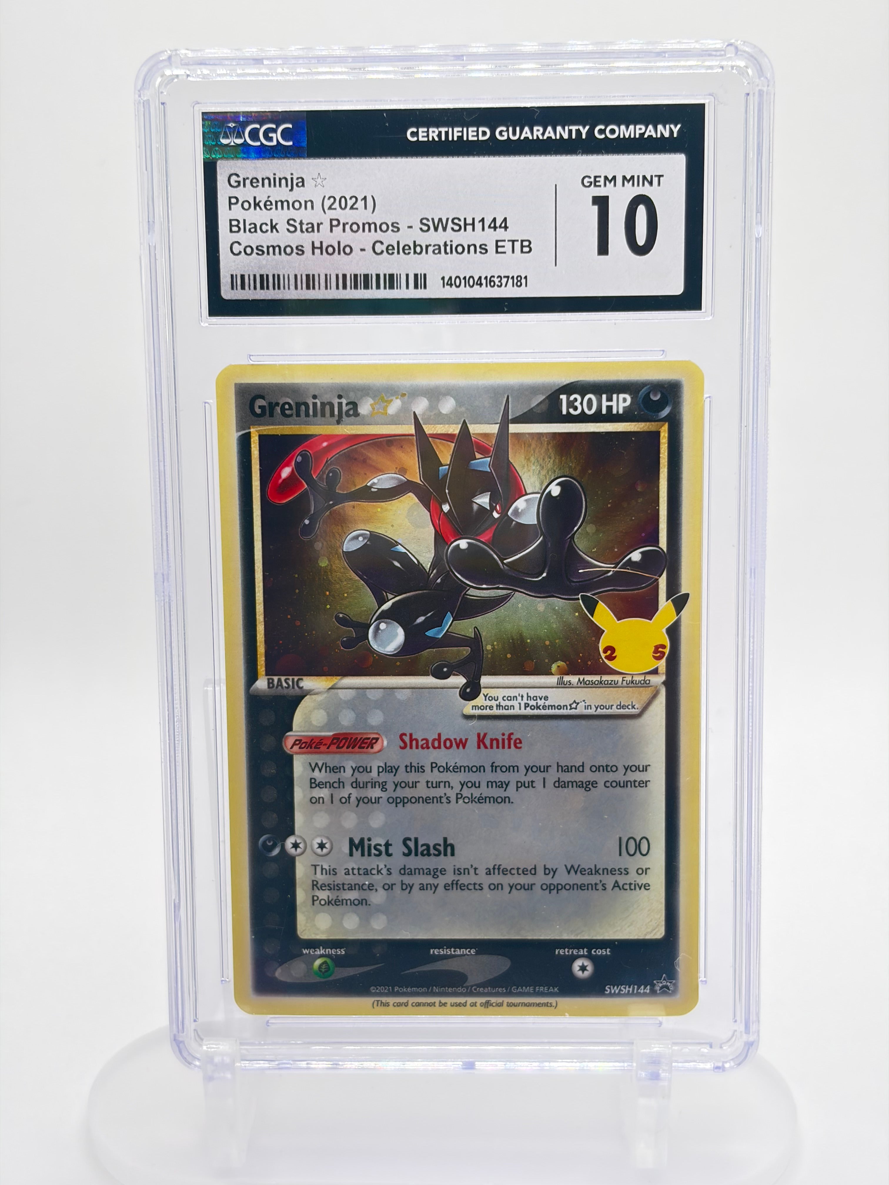 Greninja Gold Star SWSH144 Celebrations - CGC Gem Mint 10