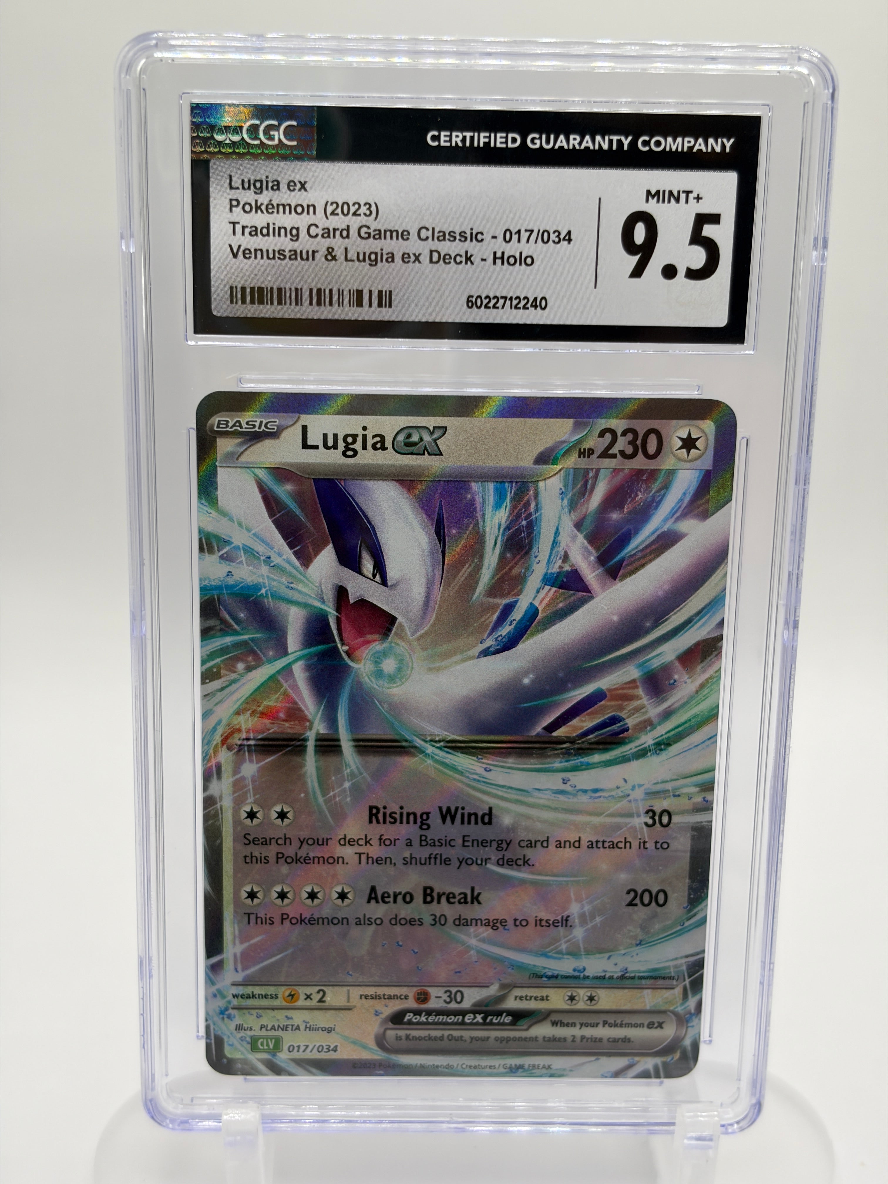 Lugia ex 017/034 - CGC Mint+ 9.5 - Trading Card Game Classic - English 2023