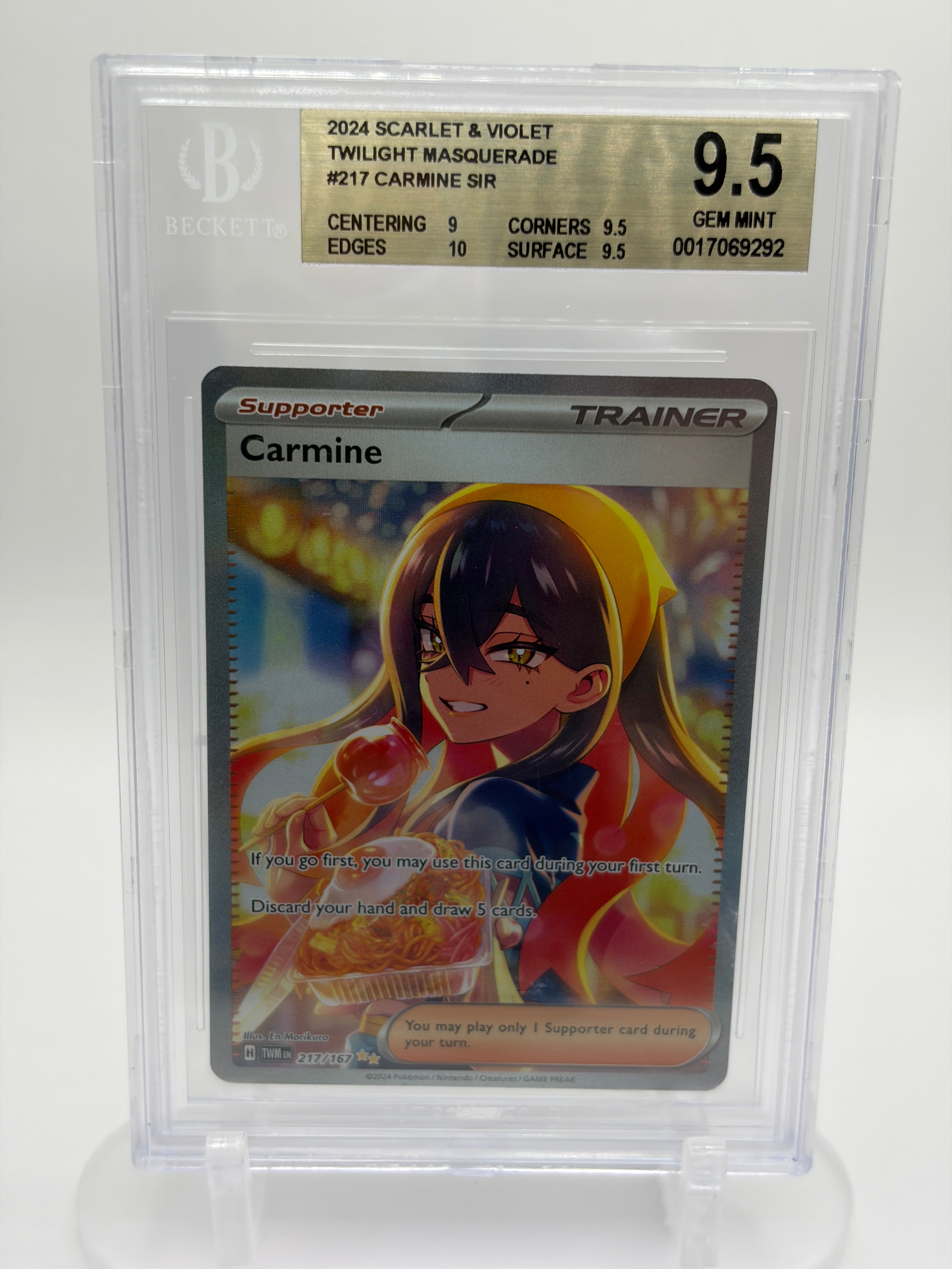 Carmine 217/167 SIR - BGS 9.5 Gem Mint - Twilight Masquerade - English 2024