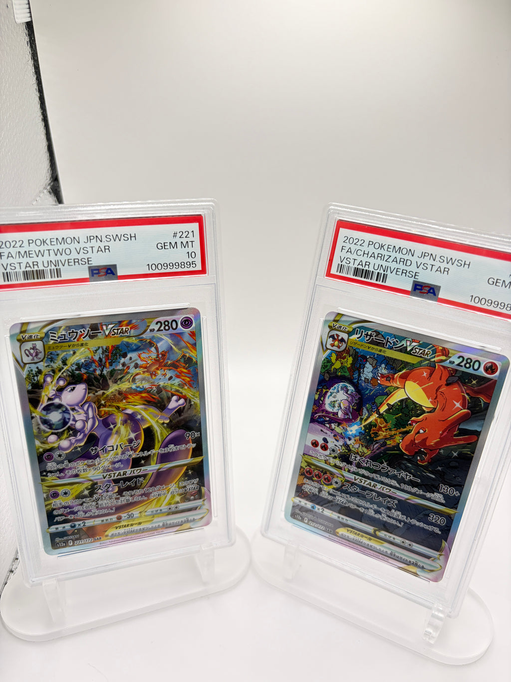Mewtwo VSTAR x Charizard VSTAR Sequential Set PSA 10 GEM-MT - VSTAR Universe (s12a) - Japanese 2022