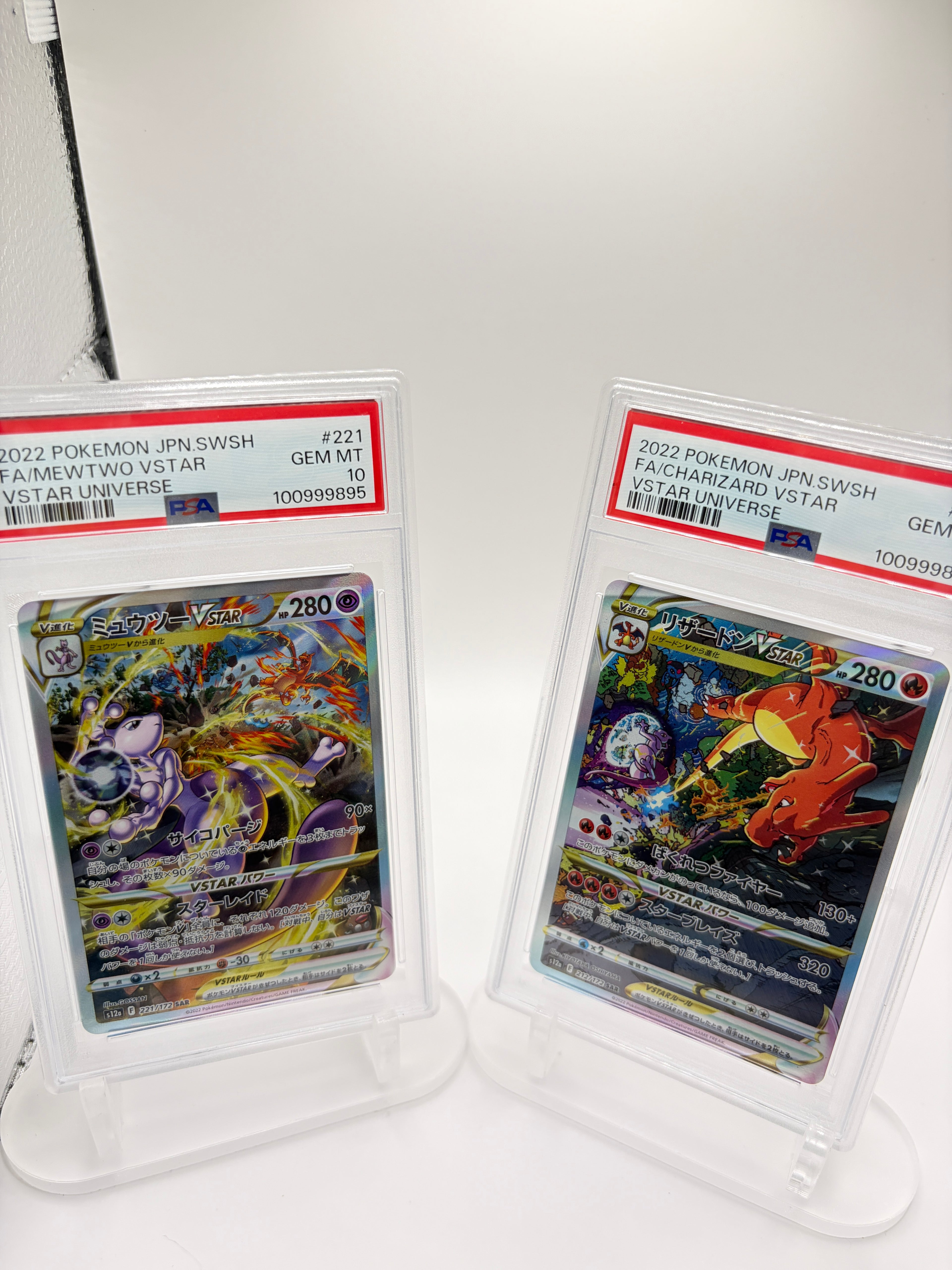 Mewtwo VSTAR x Charizard VSTAR Sequential Set PSA 10 GEM-MT - VSTAR Universe (s12a) - Japanese 2022