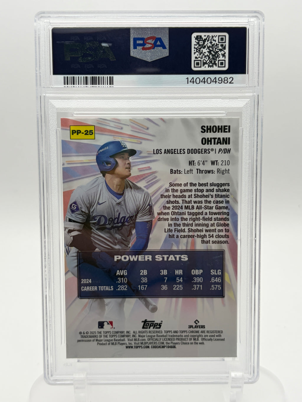 Shohei Ohtani #PP-25 2025 Topps Chrome - Power Players PSA 9