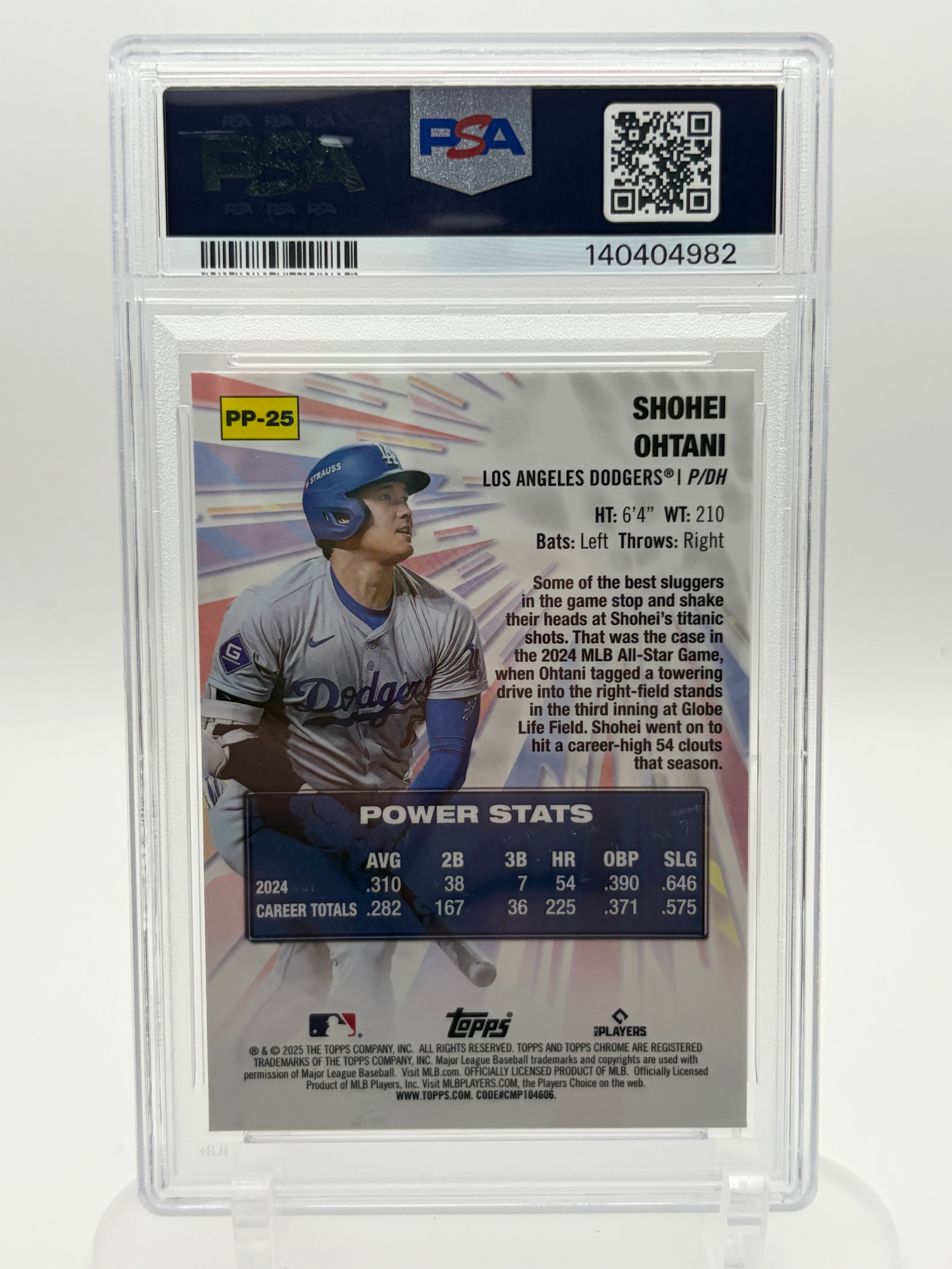Shohei Ohtani #PP-25 2025 Topps Chrome - Power Players PSA 9