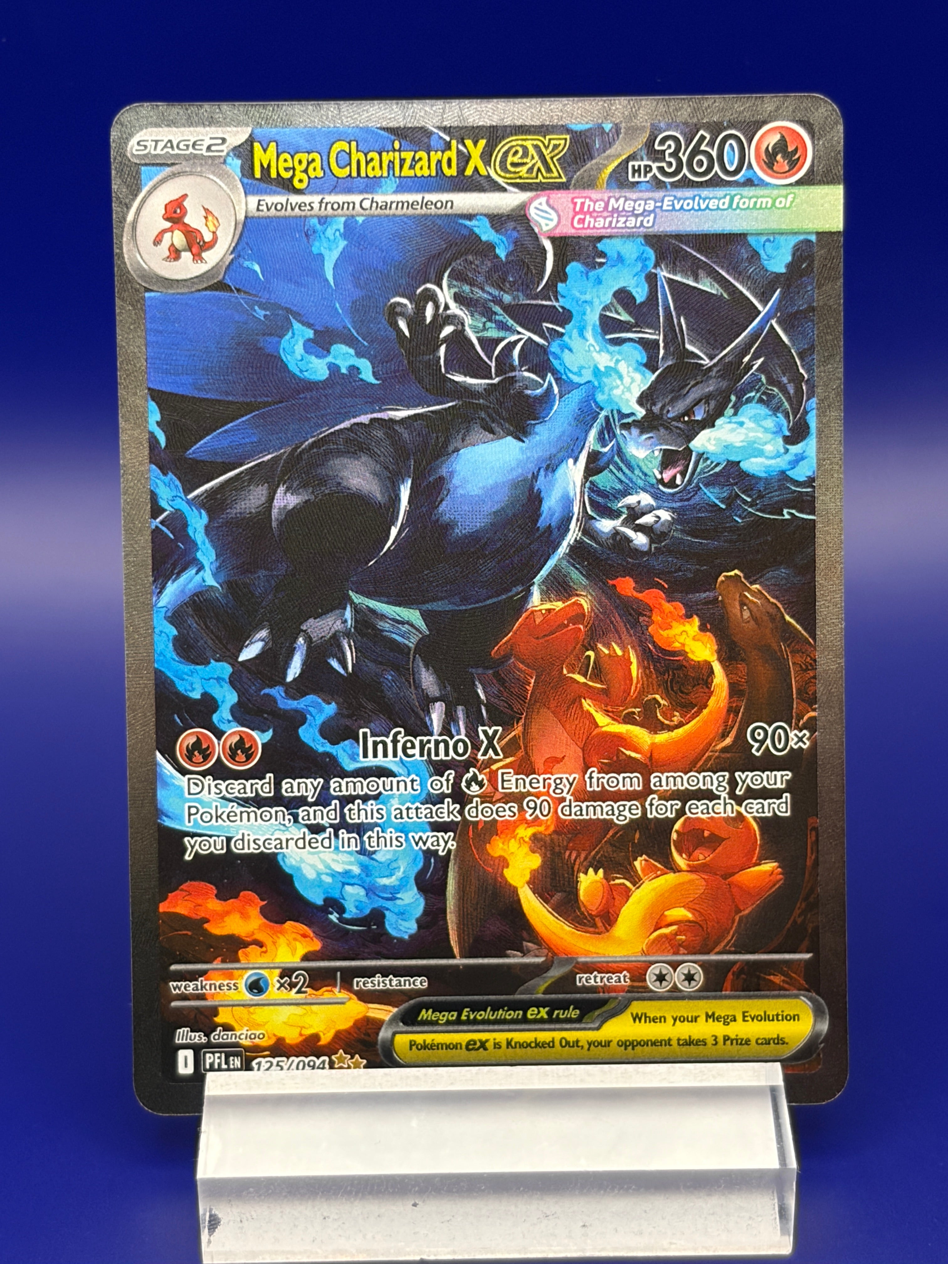Mega Charizard X ex - 125/094 125/094 Near Mint ME02: Phantasmal Flames (PFL) Special Illustration Rare Pokemon
