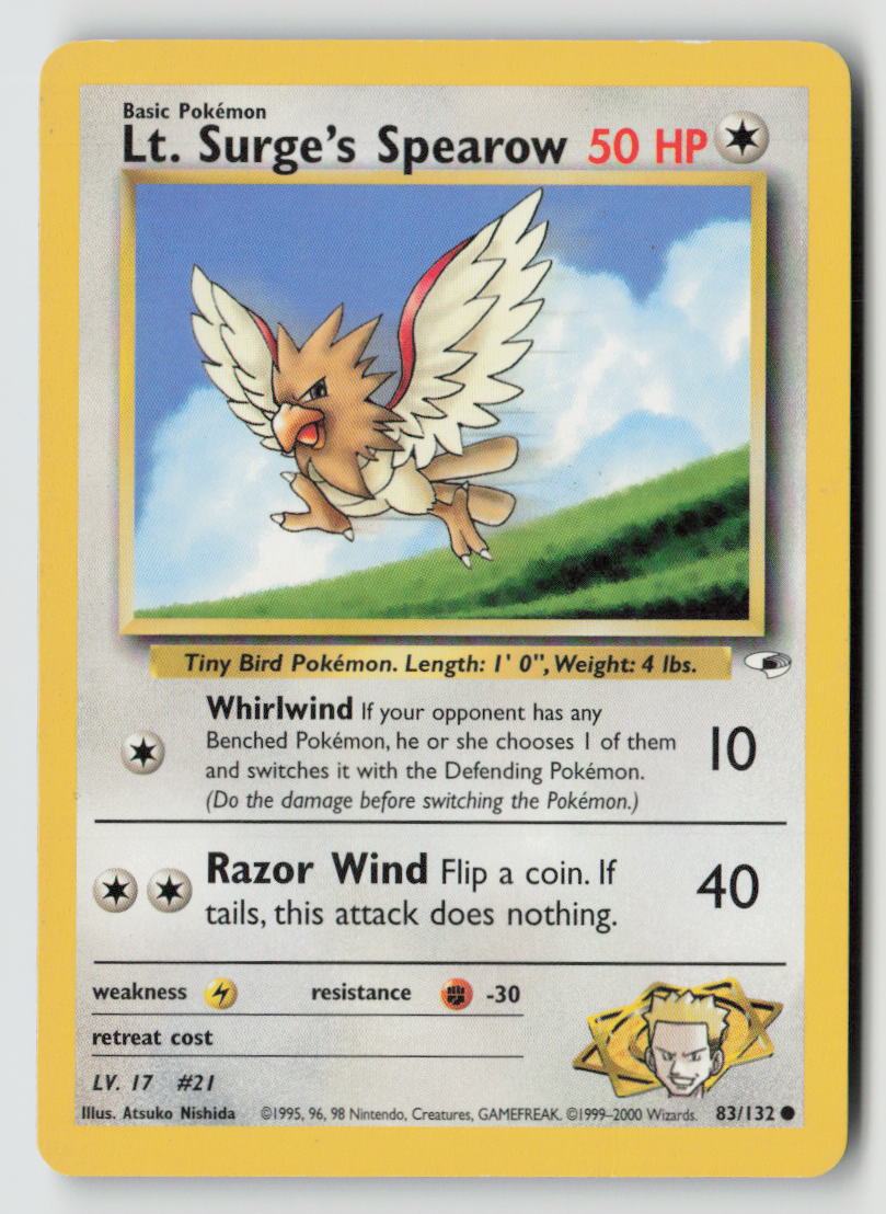 Lt. Surge's Spearow (83)