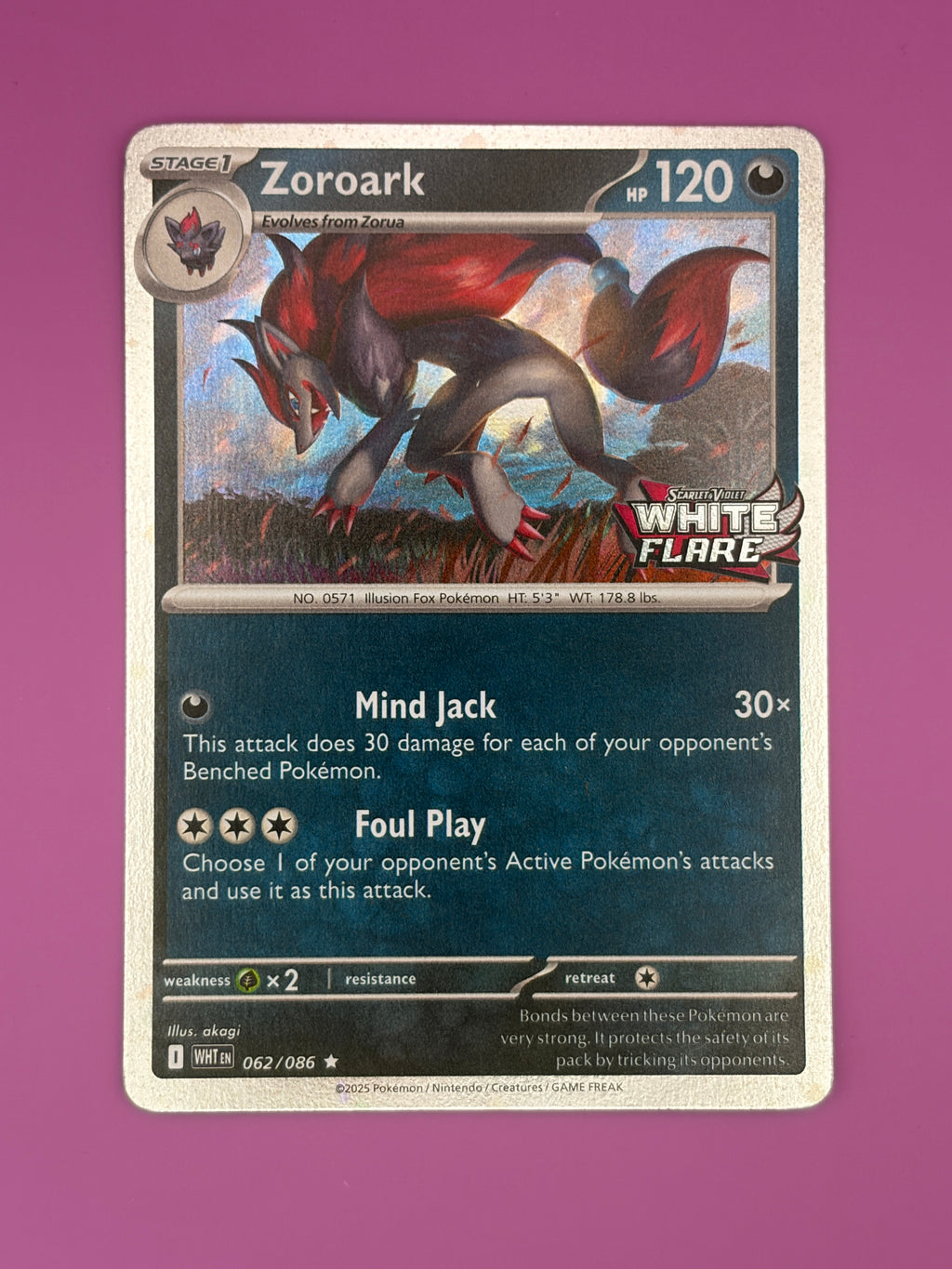 Zoroark (White Flare Stamped)