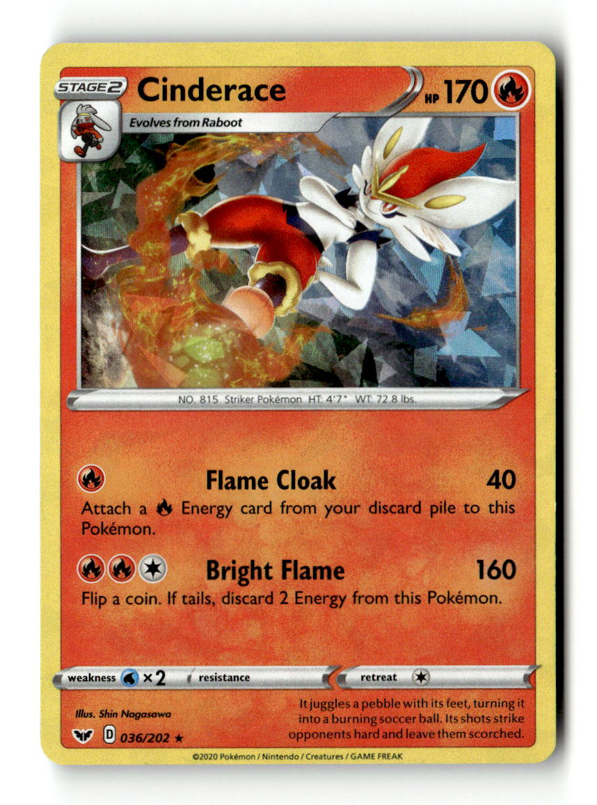 Cinderace - 036/202 (Cracked Ice Holo)