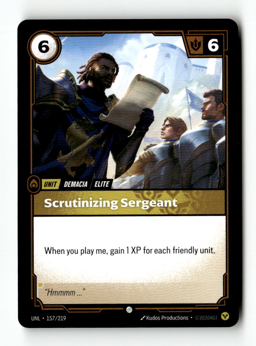 Scrutinizing Sergeant