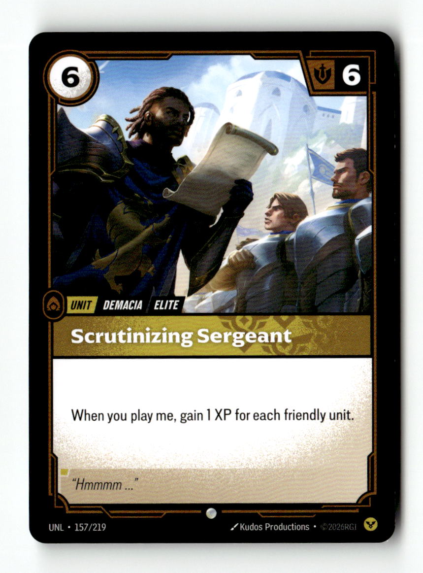 Scrutinizing Sergeant