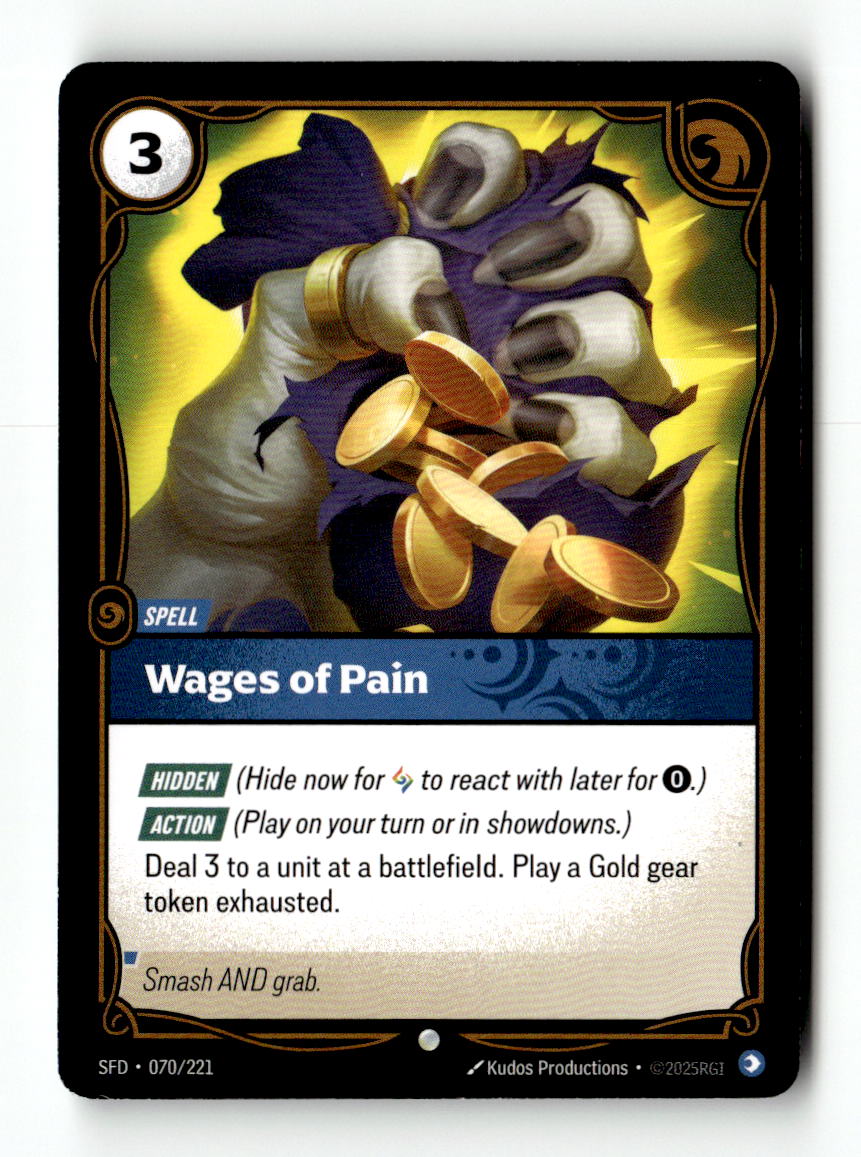Wages of Pain