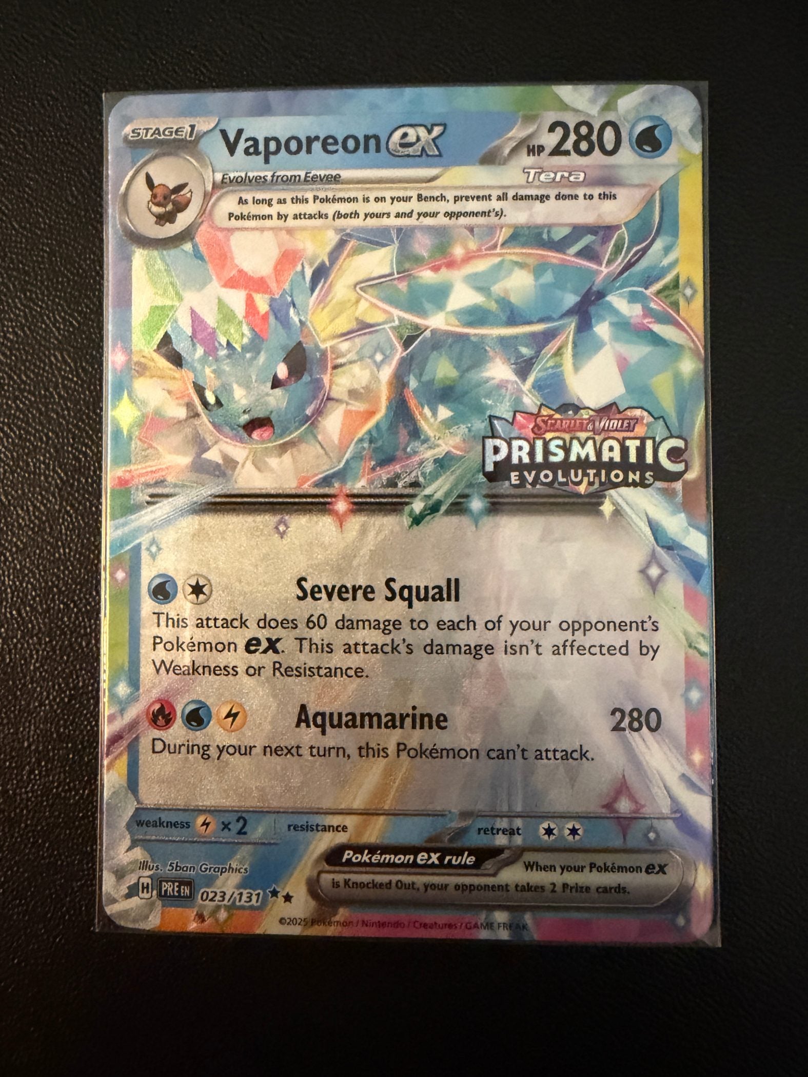 Vaporeon ex - 023/131 (Prismatic Evolutions Stamp)