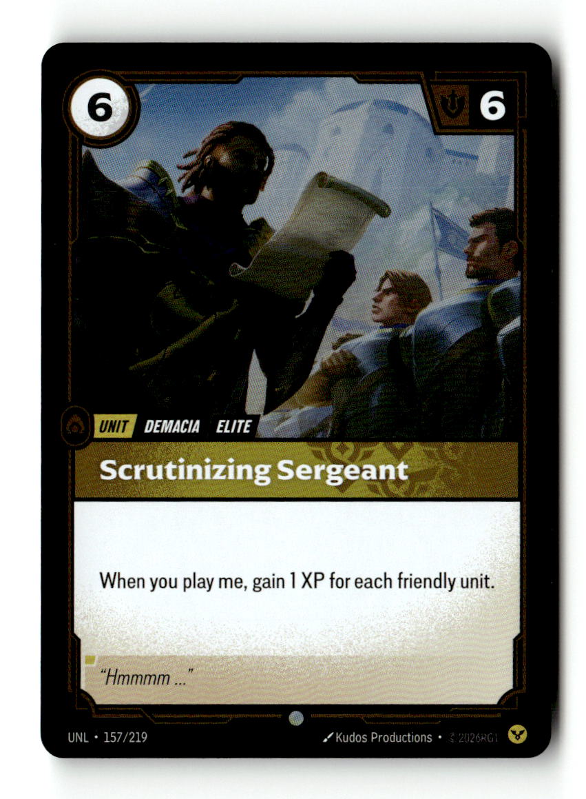 Scrutinizing Sergeant