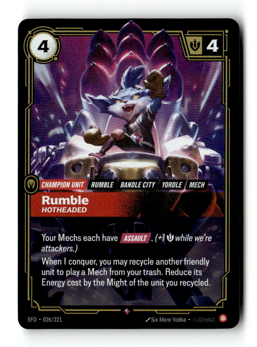 Rumble, Hotheaded