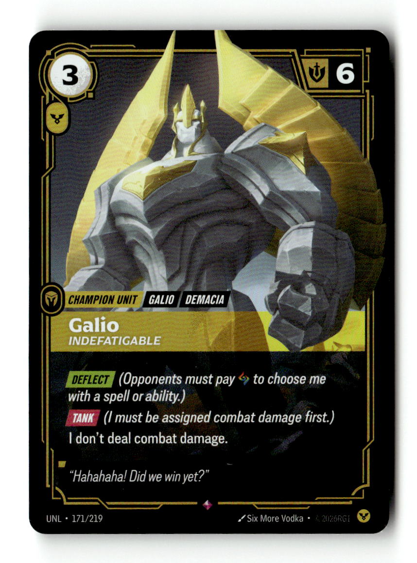 Galio, Indefatigable