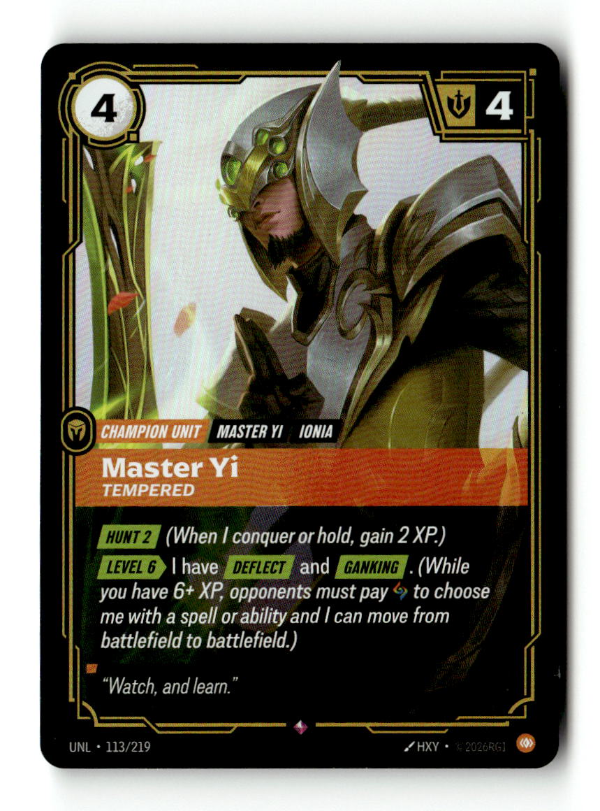 Master Yi, Tempered
