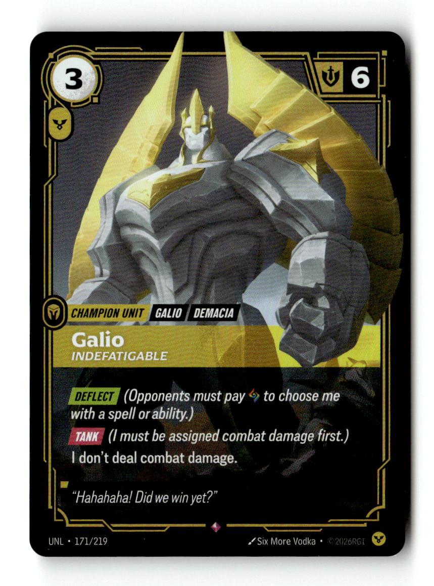 Galio, Indefatigable