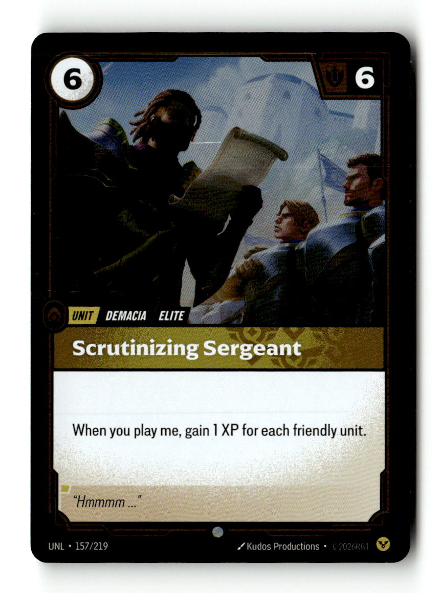 Scrutinizing Sergeant