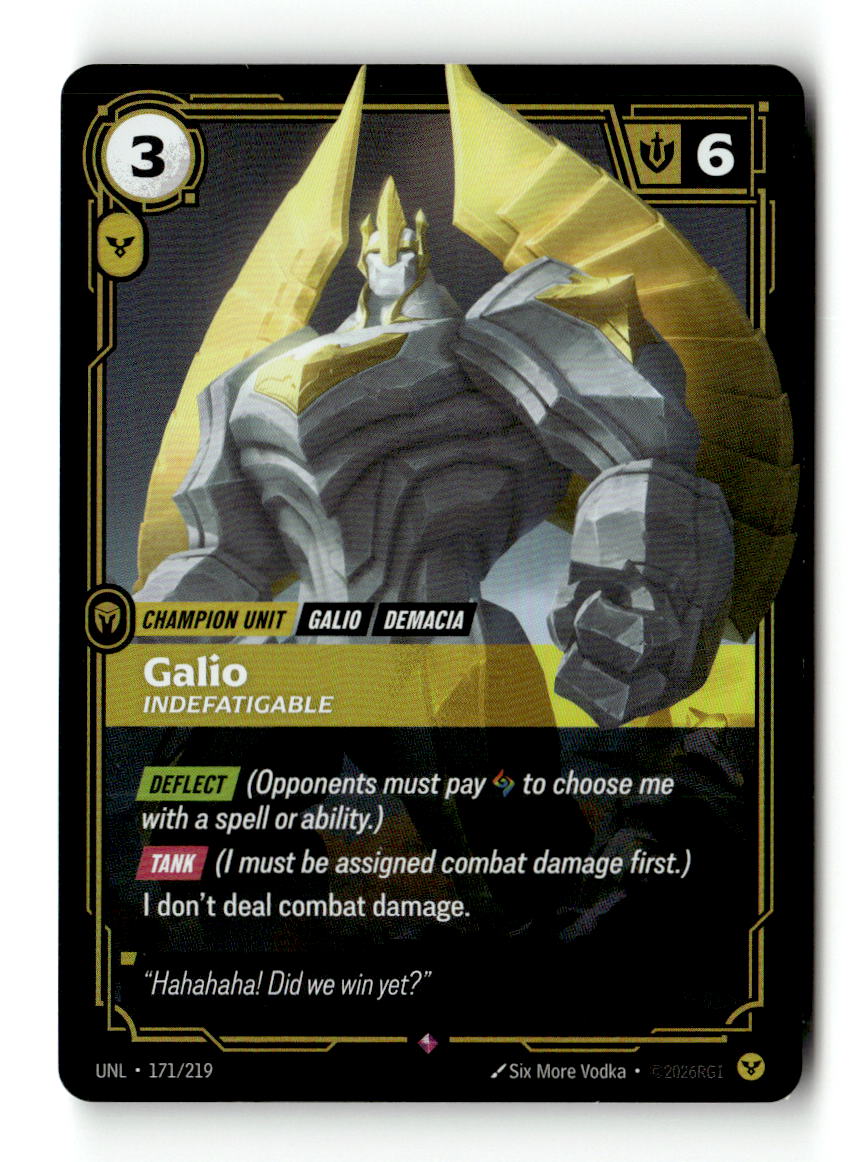 Galio, Indefatigable