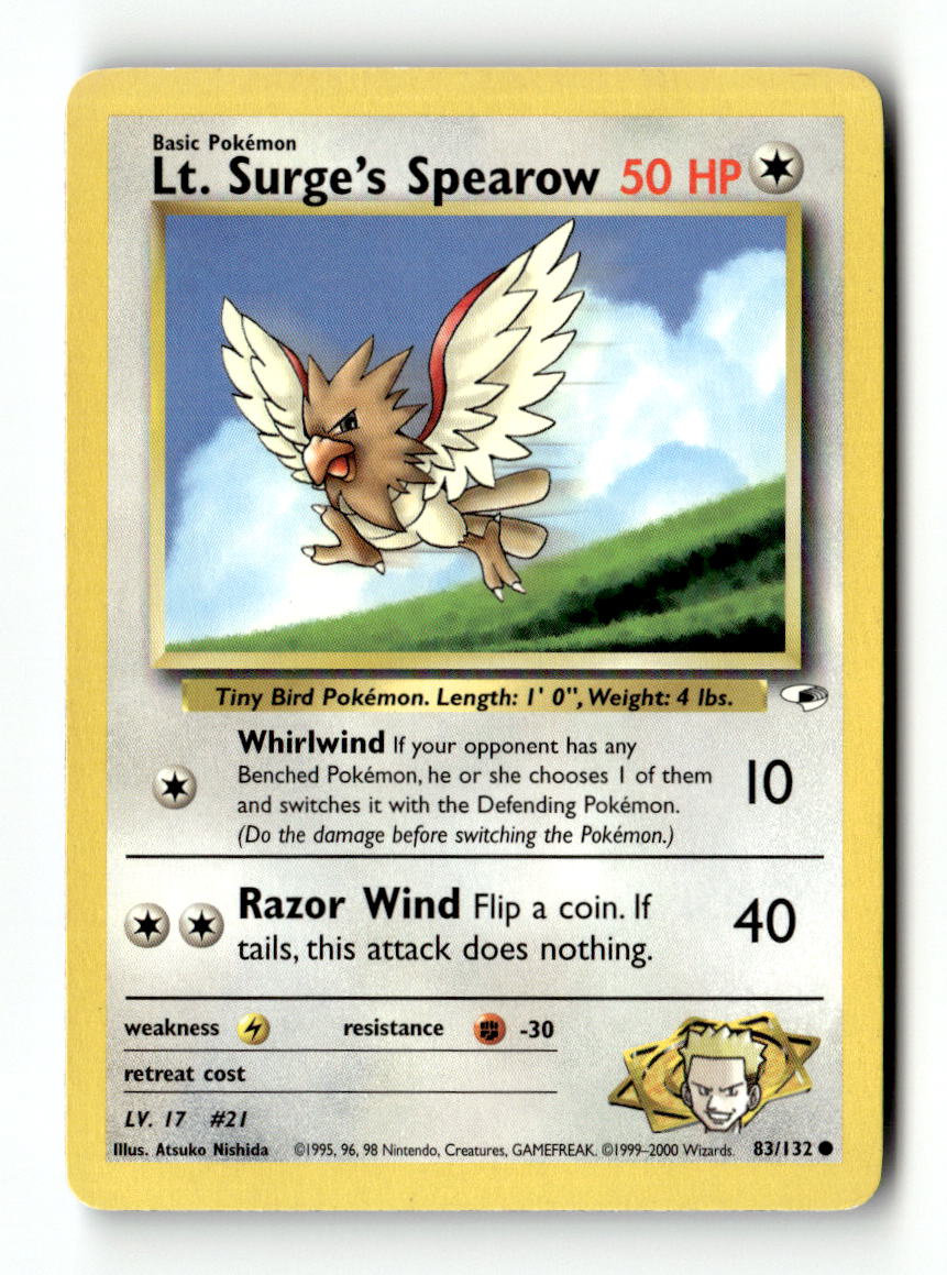 Lt. Surge's Spearow (83)