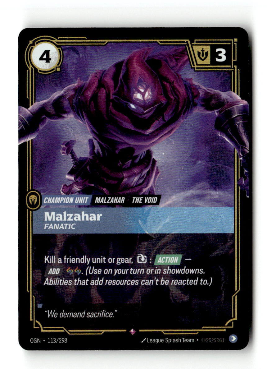 Malzahar, Fanatic
