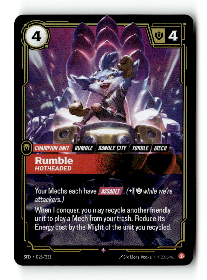 Rumble, Hotheaded
