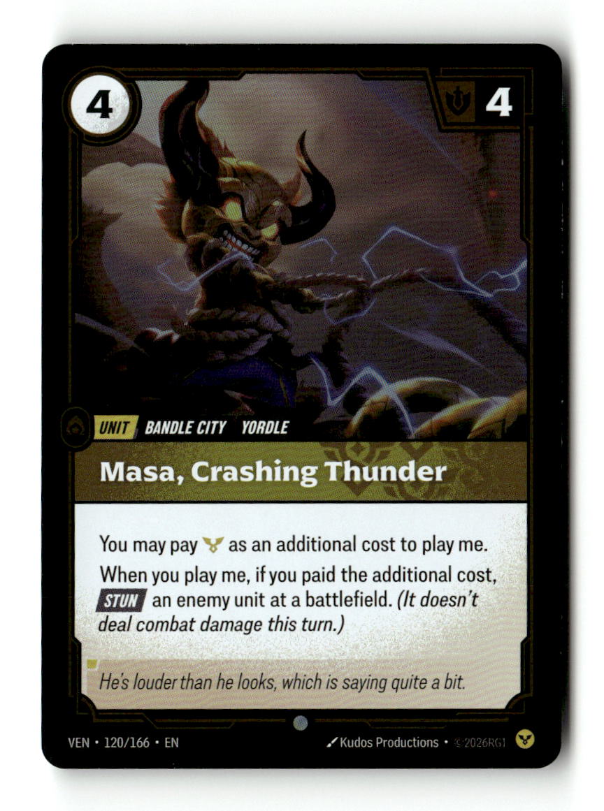 Masa, Crashing Thunder