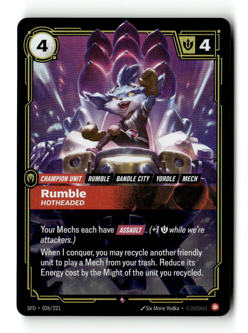 Rumble, Hotheaded