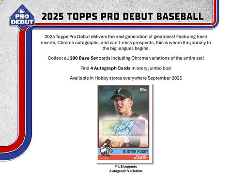 2025 Topps Pro Debut Baseball - Hobby Jumbo Box