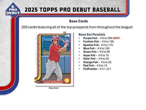 2025 Topps Pro Debut Baseball - Hobby Jumbo Box