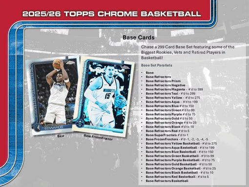 25 TOPPS CHROME BASKETBALL BLASTER