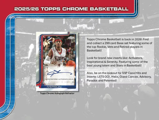 25 TOPPS CHROME BASKETBALL BLASTER