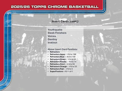 25 TOPPS CHROME BASKETBALL BLASTER